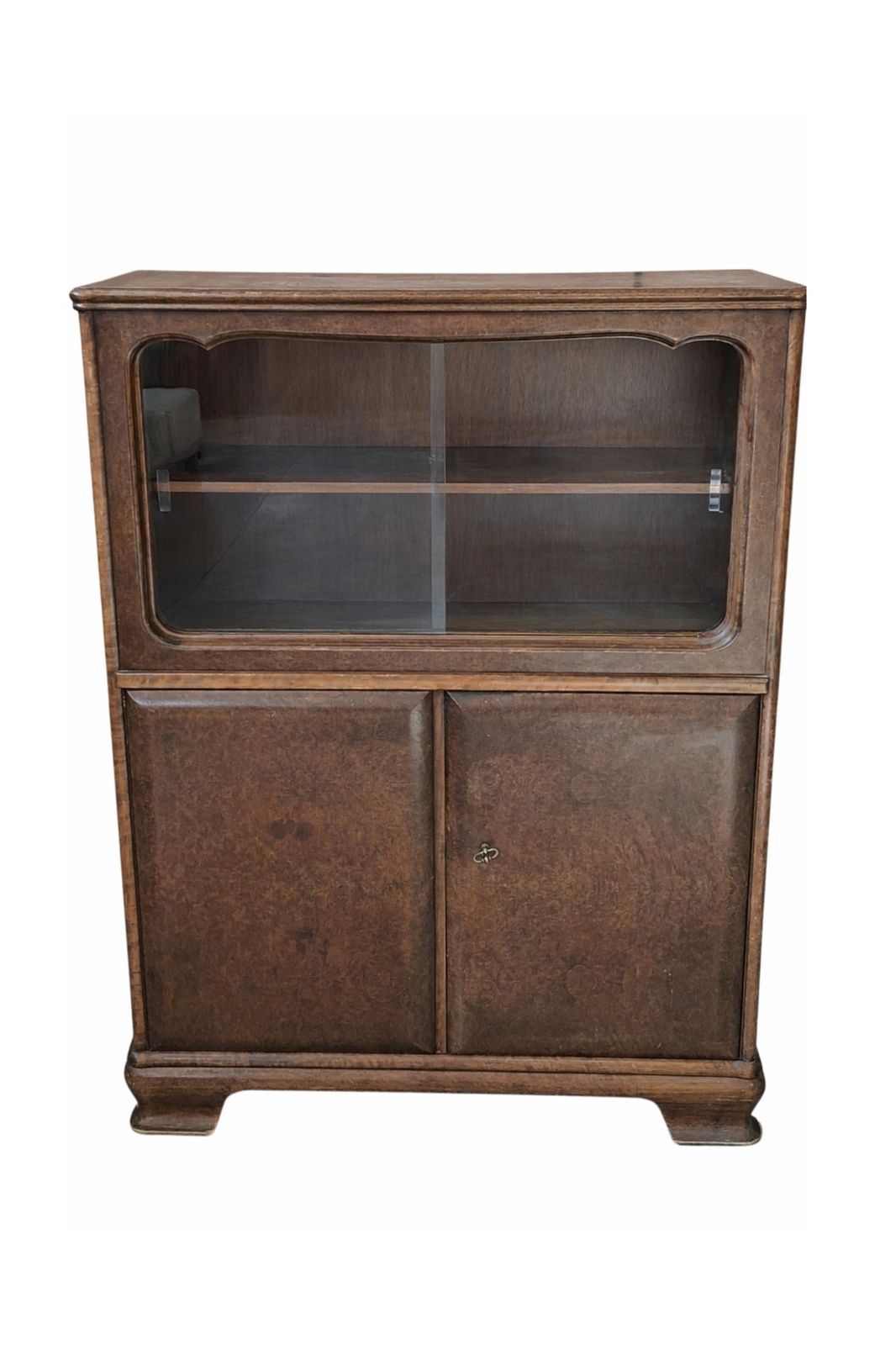 photo vintage Vetrina Vintage Anni '40/'50 In Radica – Design Italiano Mid Century