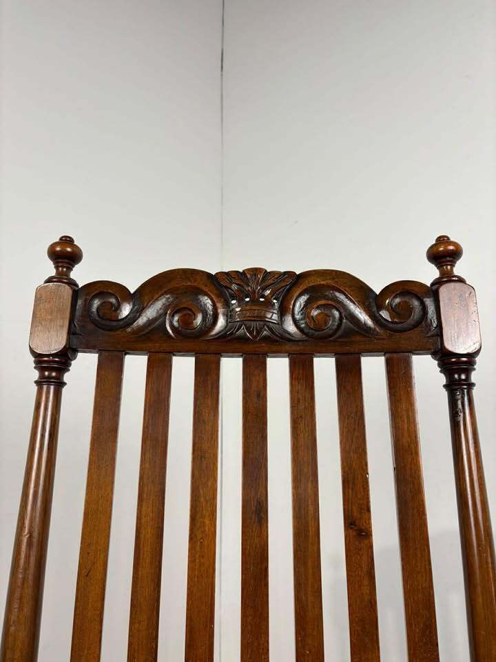 Reproduction Bar Back Mahogany Framed Armchair photo for sale