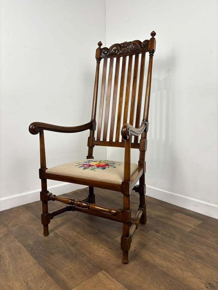 Reproduction Bar Back Mahogany Framed Armchair photo Furniture
