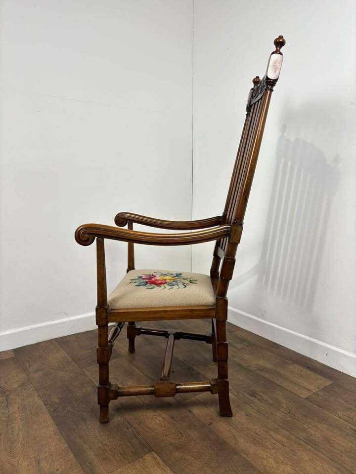 photo for sale Reproduction Bar Back Mahogany Framed Armchair