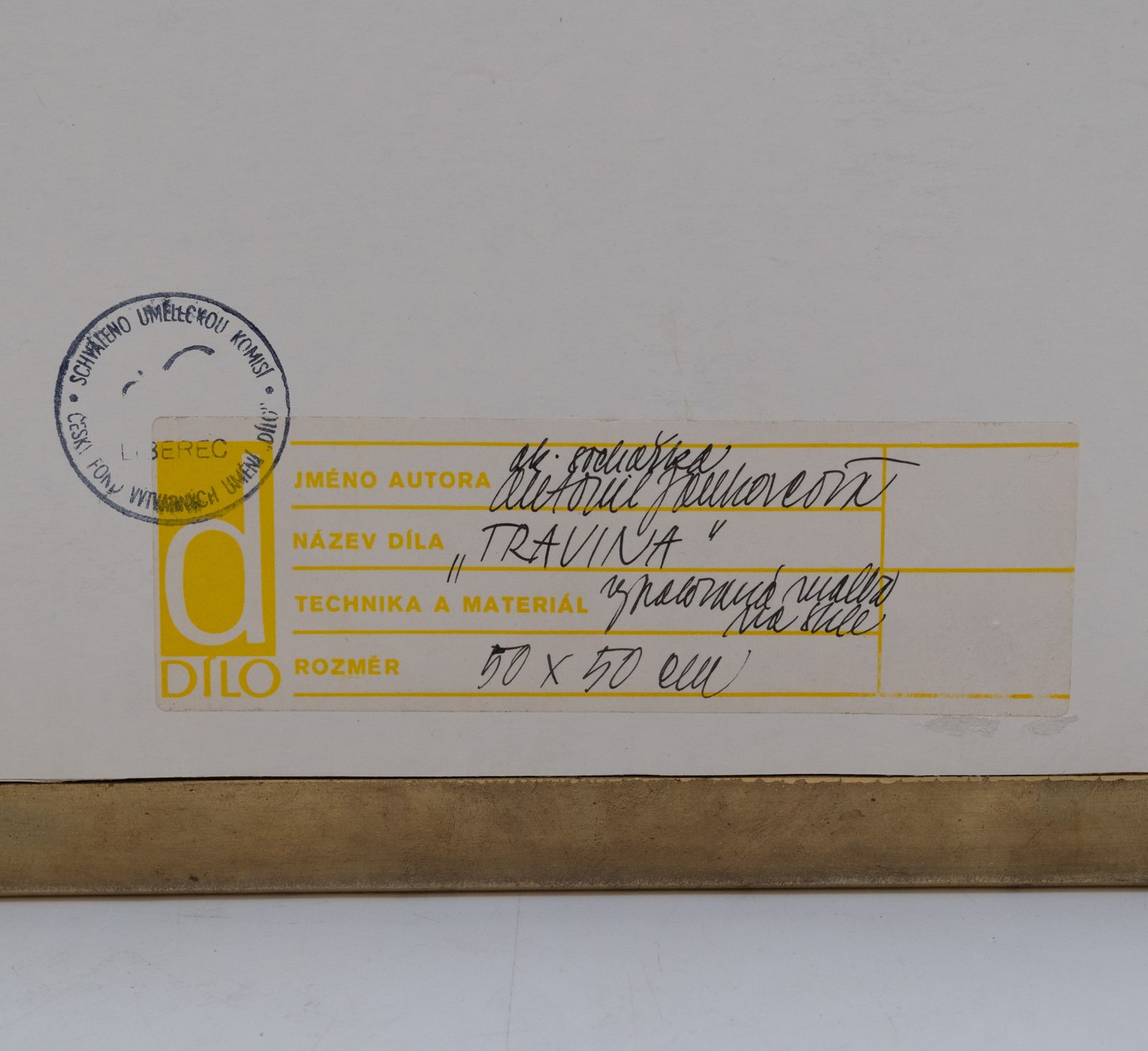 Antonie Jankovcová Fired Enamel Painting With Precious Metals On Glass Postmodern Czech 1980s photo buy