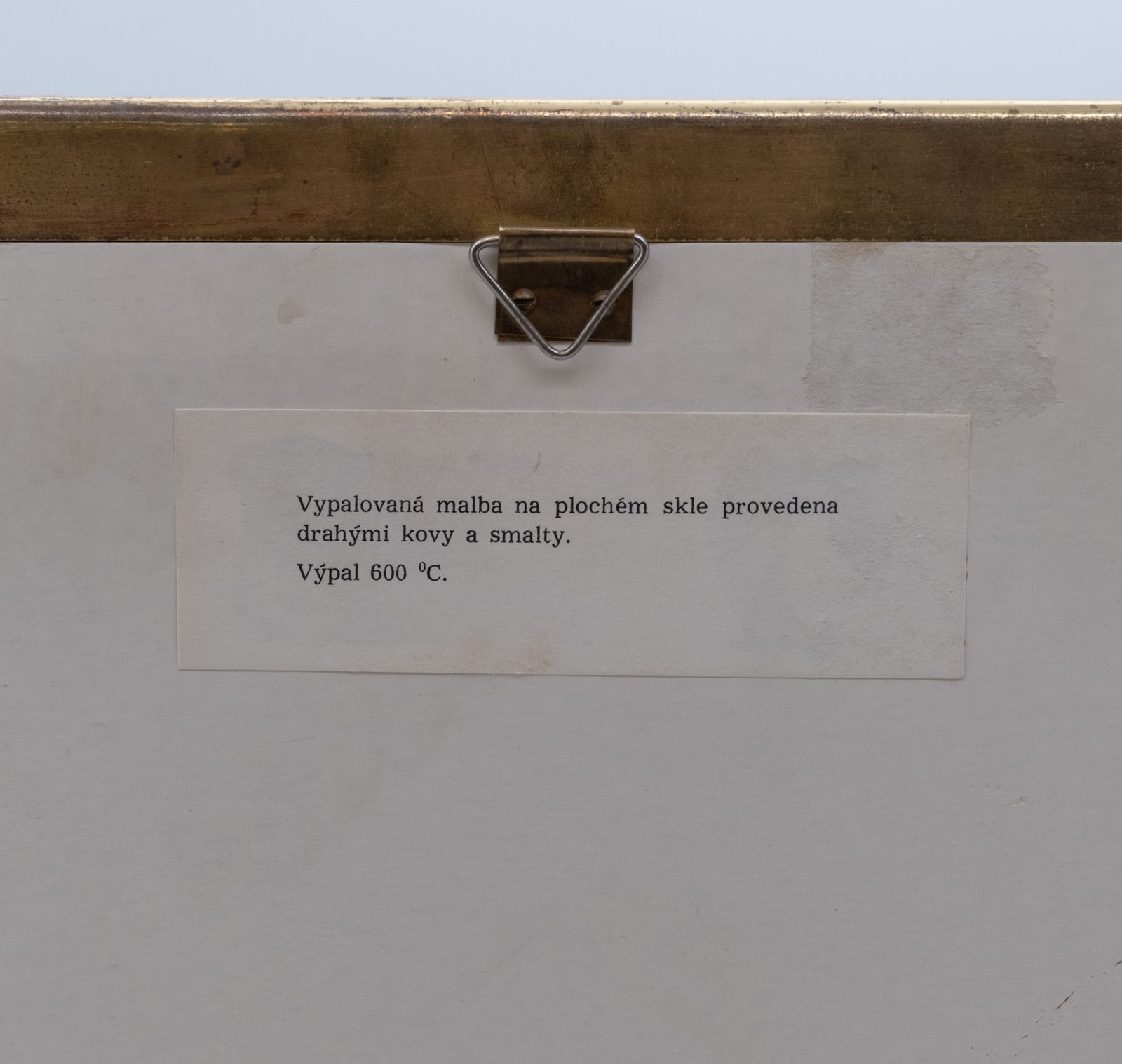 Antonie Jankovcová Fired Enamel Painting With Precious Metals On Glass Postmodern Czech 1980s photo vintage