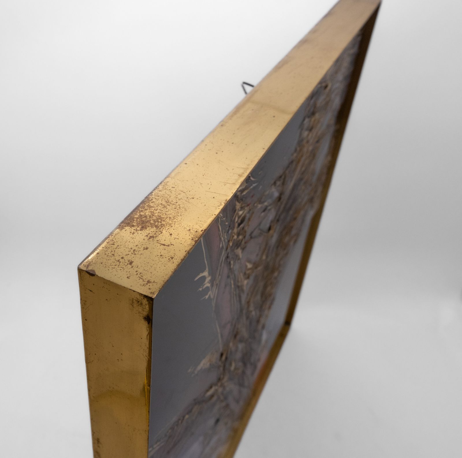 photo vinterior Antonie Jankovcová Fired Enamel Painting With Precious Metals On Glass Postmodern Czech 1980s