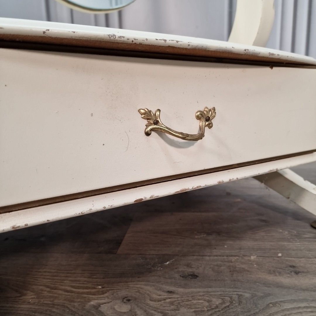 photo for sale Vintage Cheval Mirror Stand Oval Dressing Freestanding Bedroom Mirror Drawer