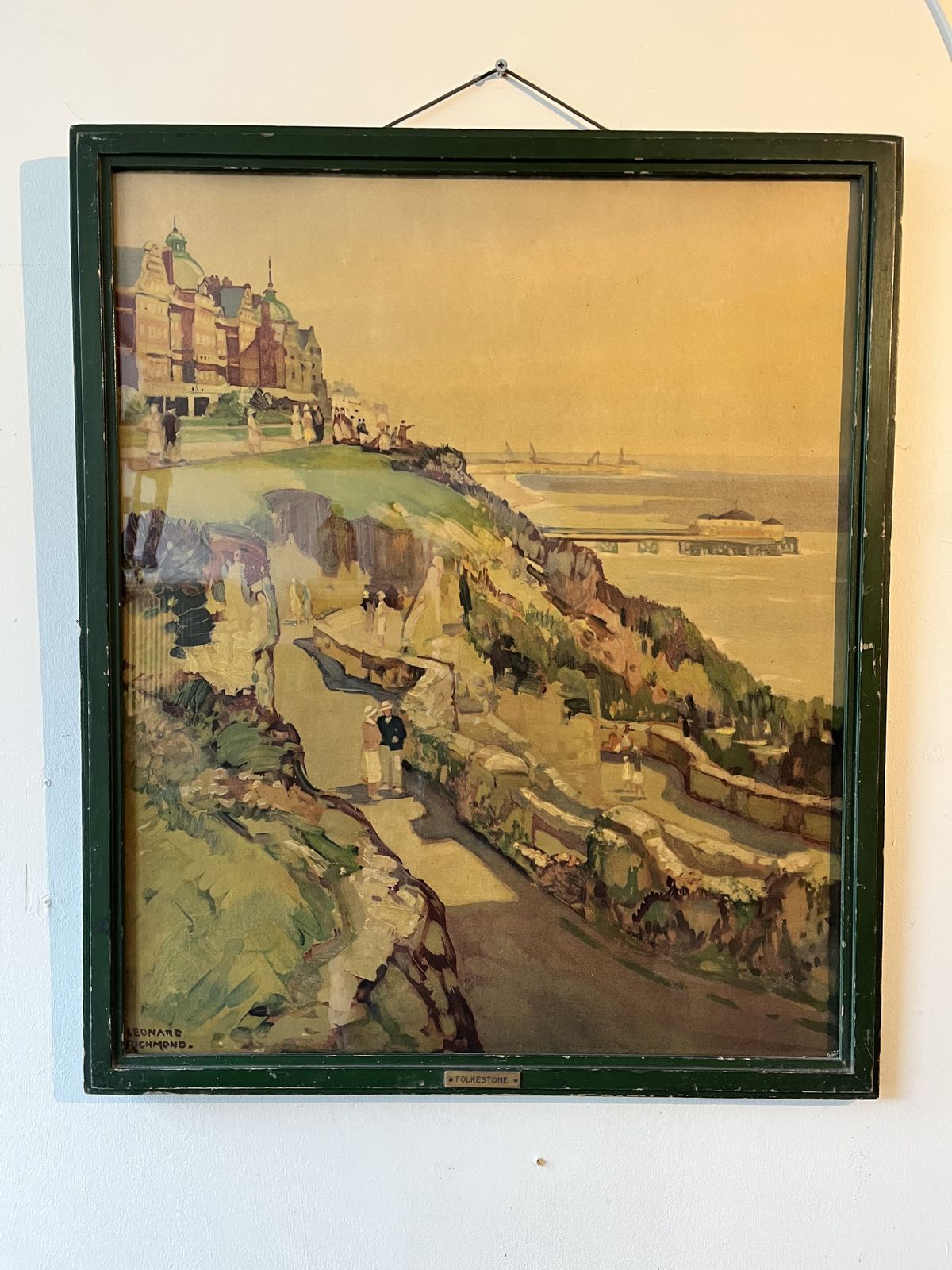 1930’s Leonard Richmond “Folkestone” Original Print For Southern Railway