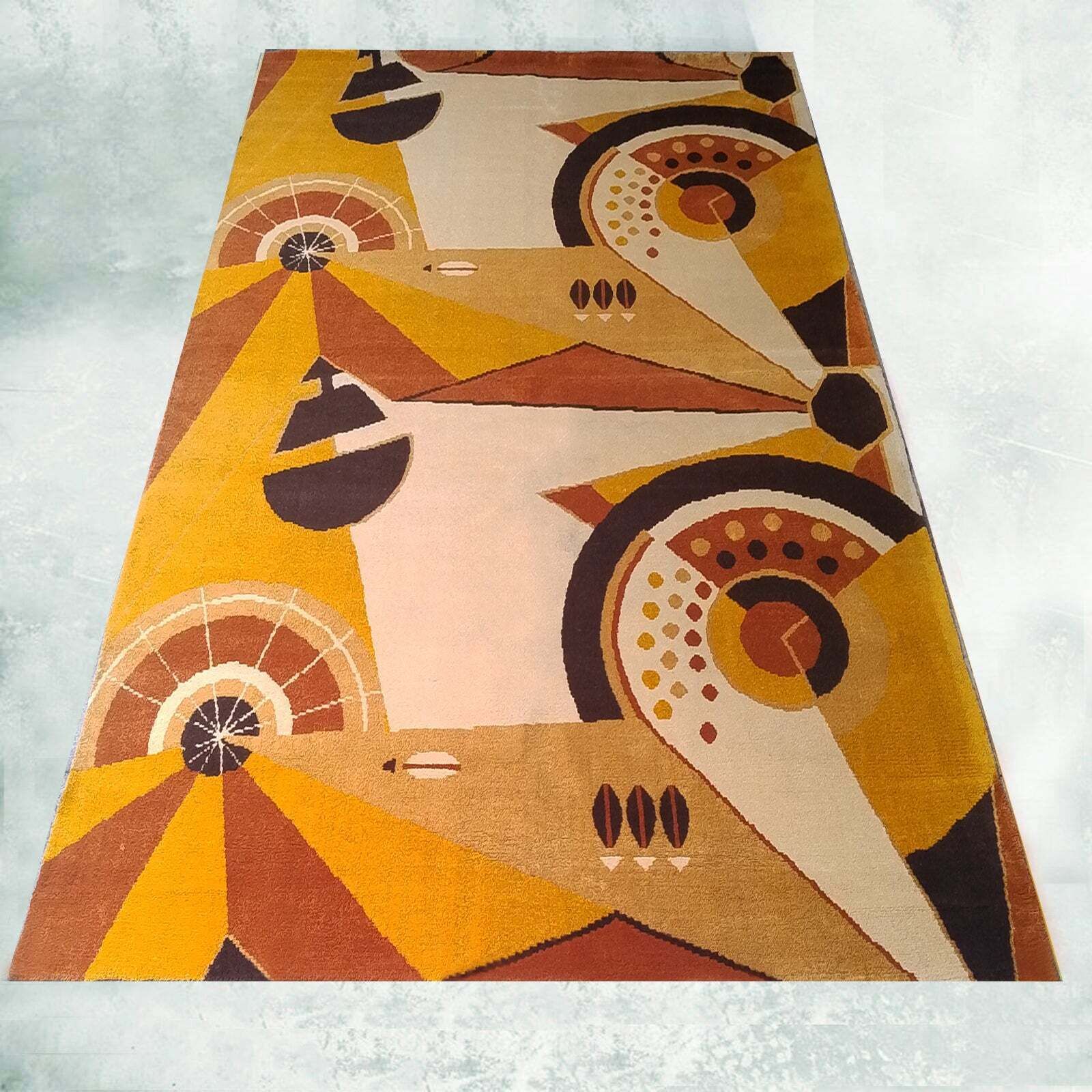 1950s Constructivist Mechanical Futuristic Rug/Tapestry. Made In France photo for sale