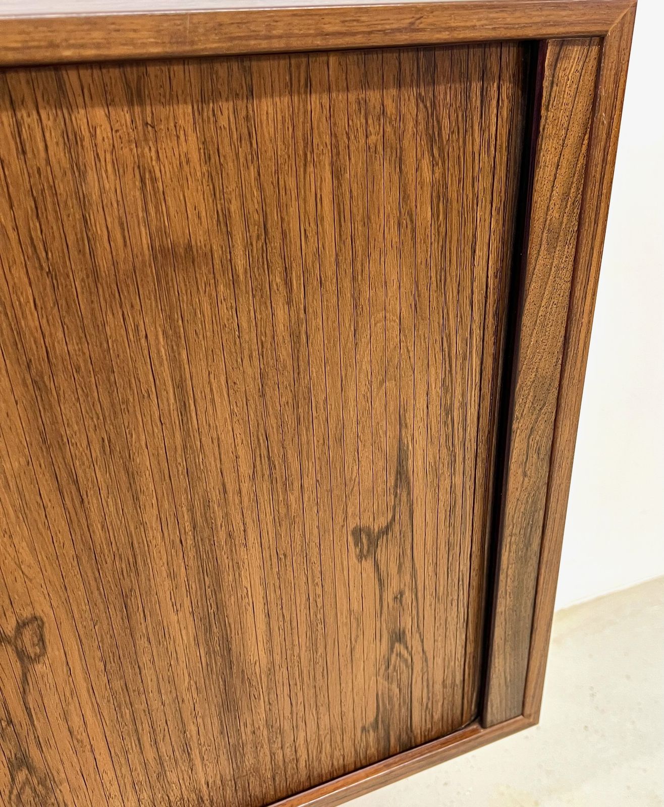 photo for sale Rosewood Tambour Cabinet By Kai Kristiansen For Feldballes