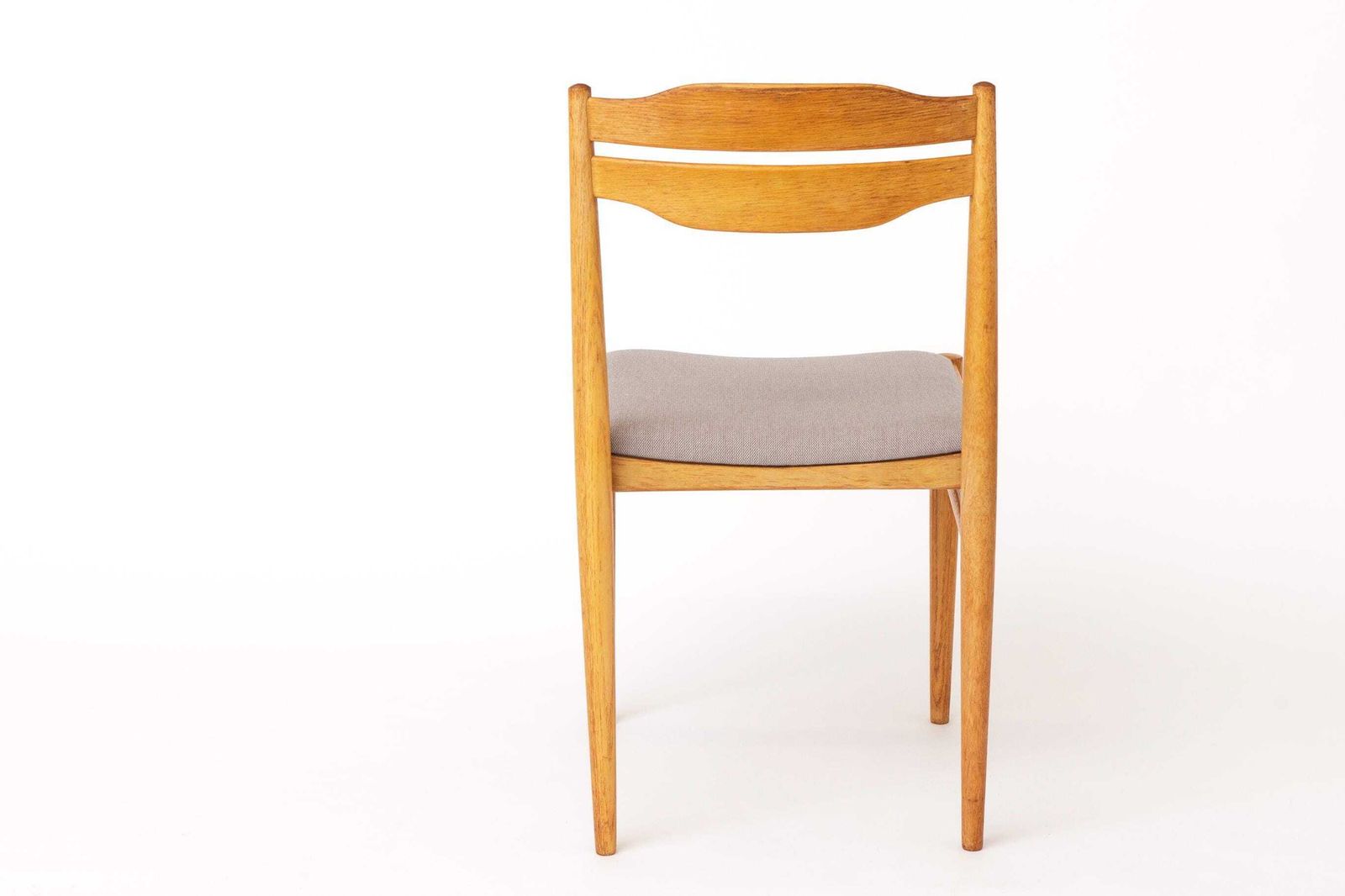 photo for sale Set Of 6 Vintage Dining Chairs 1970s, Beechwood & Teak Chairs, Mid Century Wooden Dining Chairs, Newly Upholstered