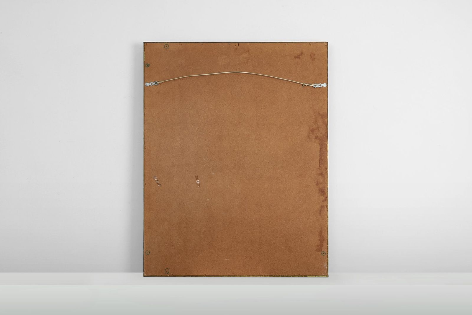 Wooden Mirror With Copper Details, Belgium, 1970s photo vinterior