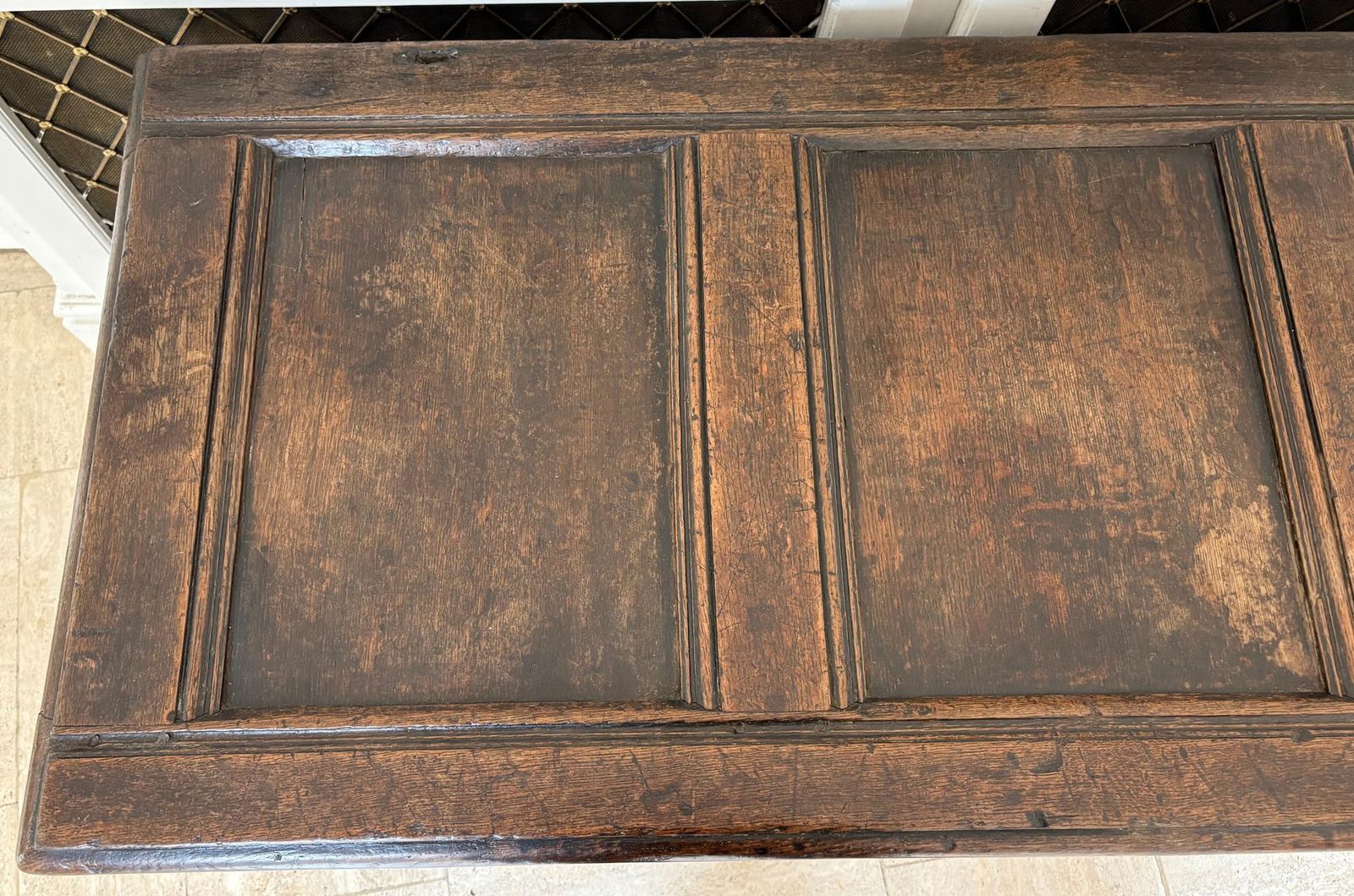 Late 17th Century English Joined Oak Coffer (C.1680–1700) photo buy