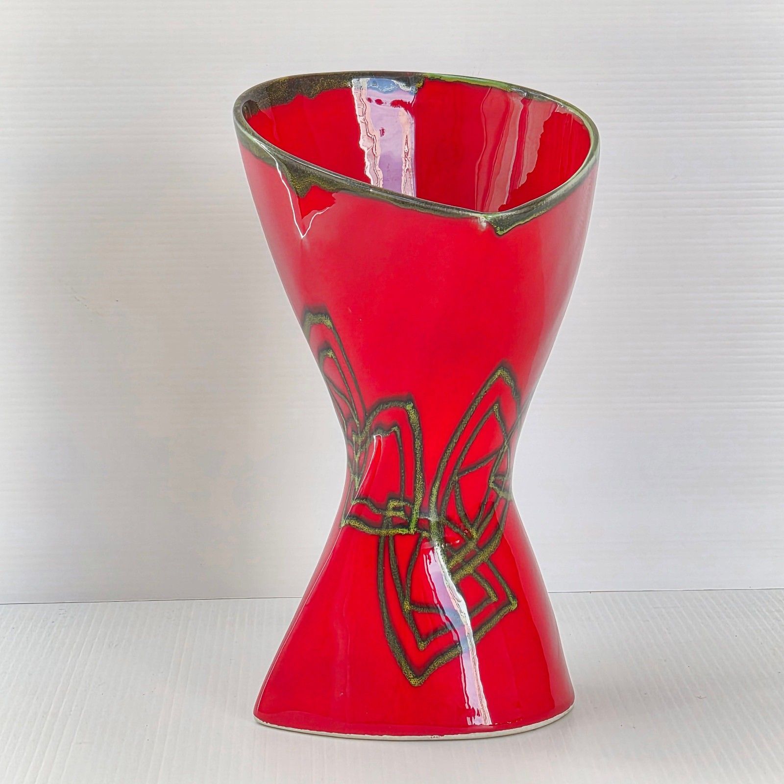 Vintage 1950 Francois Re A Vallauris 50s Retro Diabolo 1950s Ceramic Vase