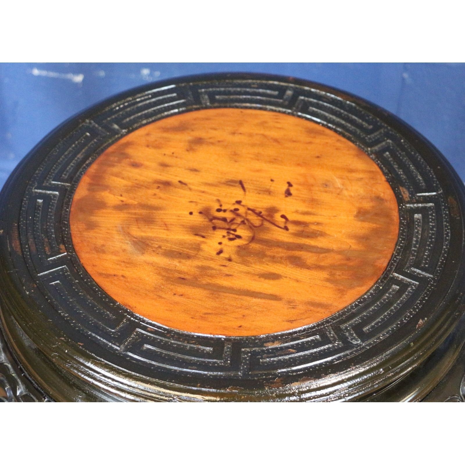 An Early C20th Chinese Carved Hardwood Plant Stand photo for sale