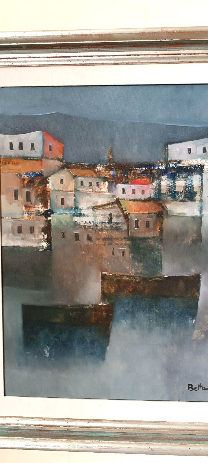 Oil Painting On Canvas Navy 1976 Lido Bettarini Canvas 70x50 Cm photo 600.0