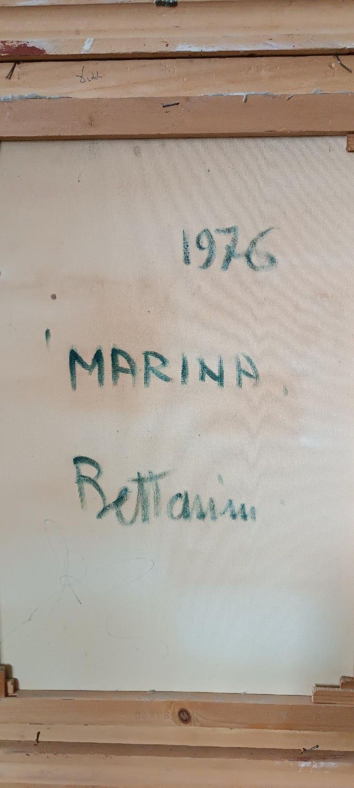 photo for sale Oil Painting On Canvas Navy 1976 Lido Bettarini Canvas 70x50 Cm