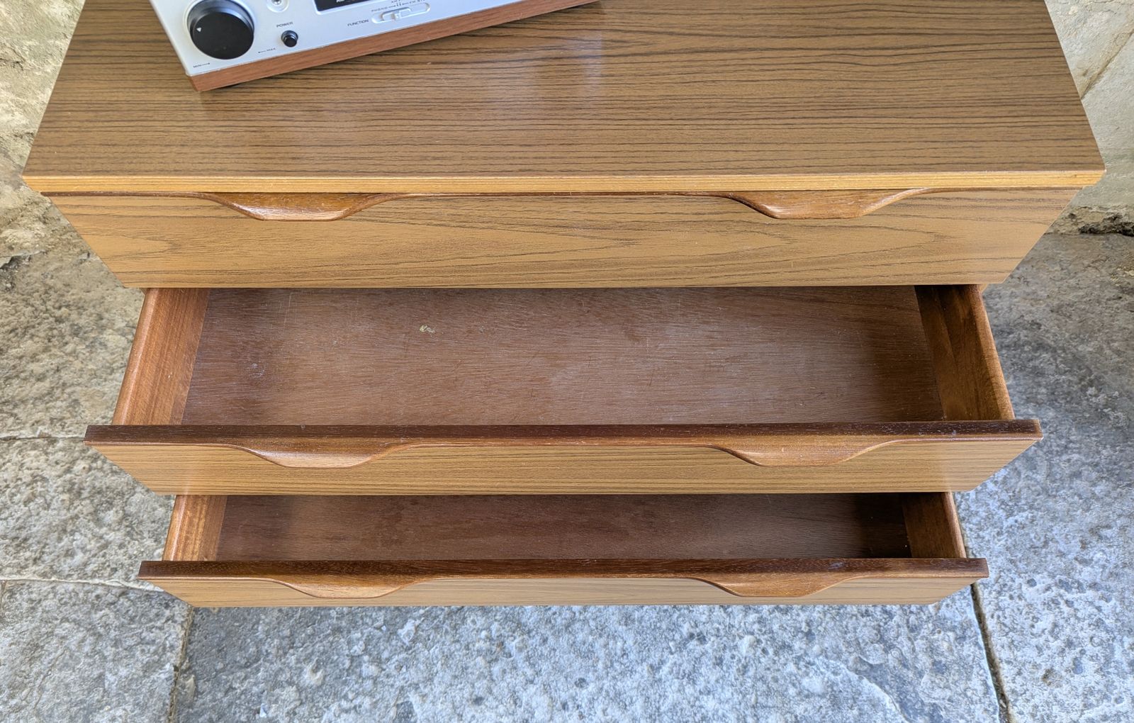 Mid Century Compact Chest Of Drawers By Europa   Teak Finish   Sku 125 photo buy