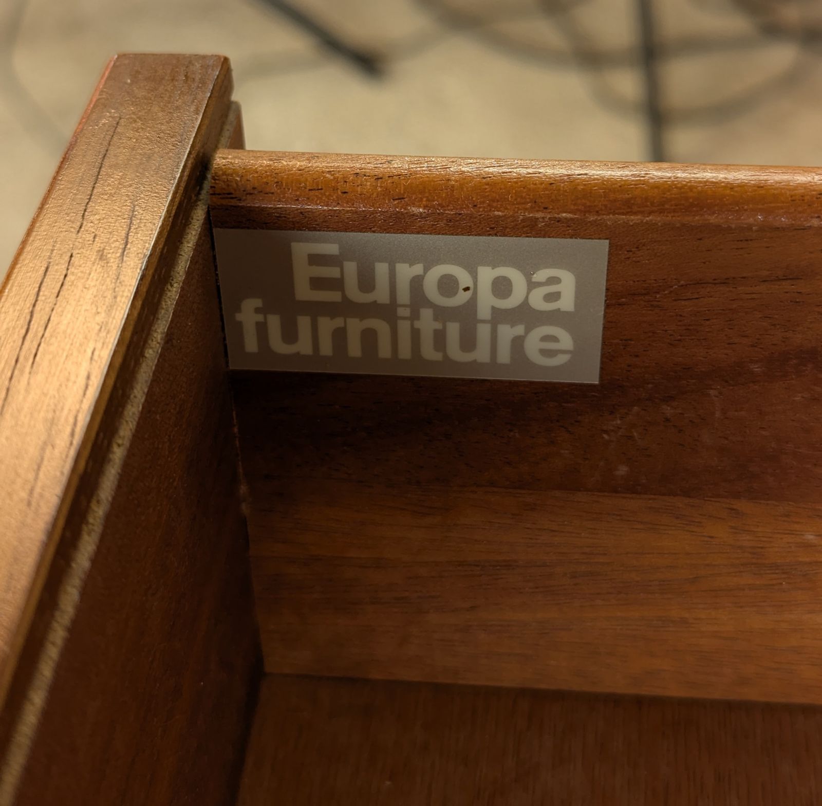 photo vinterior Mid Century Compact Chest Of Drawers By Europa   Teak Finish   Sku 125