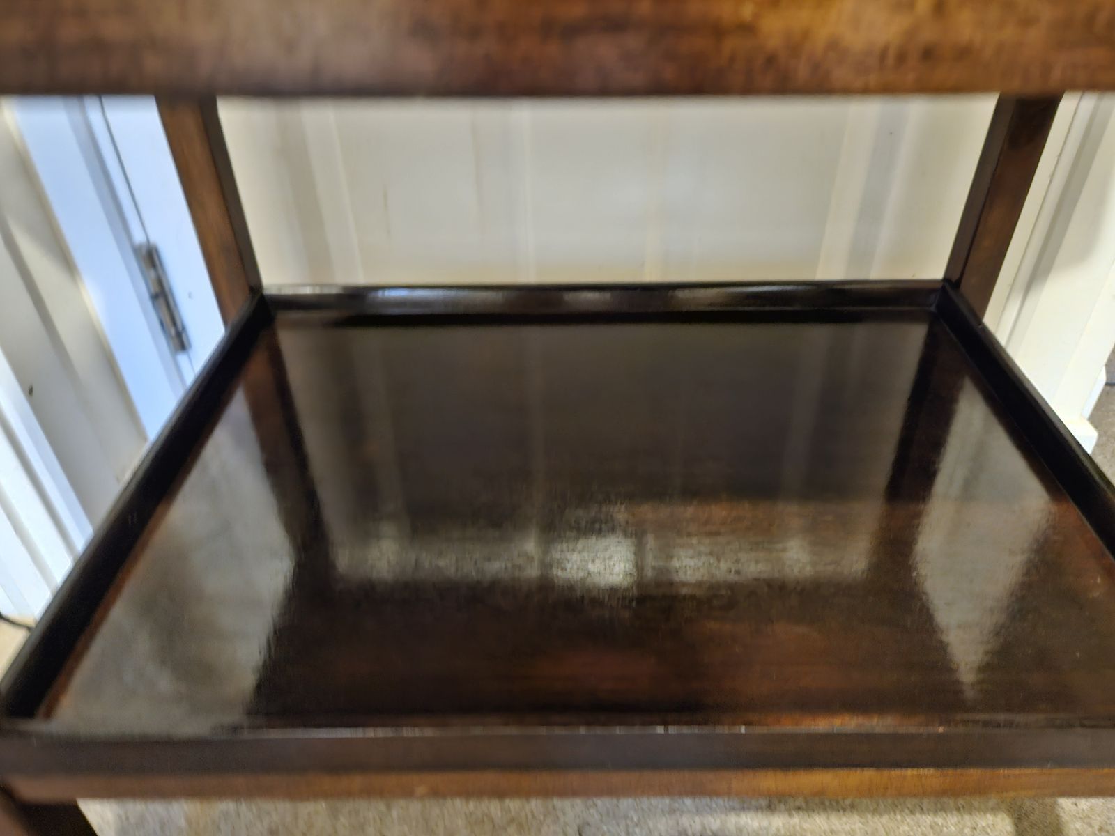 photo vinterior Mid Century 1960s Danish Teak Vintage Drinks Trolley With Removable Trays/Drawer