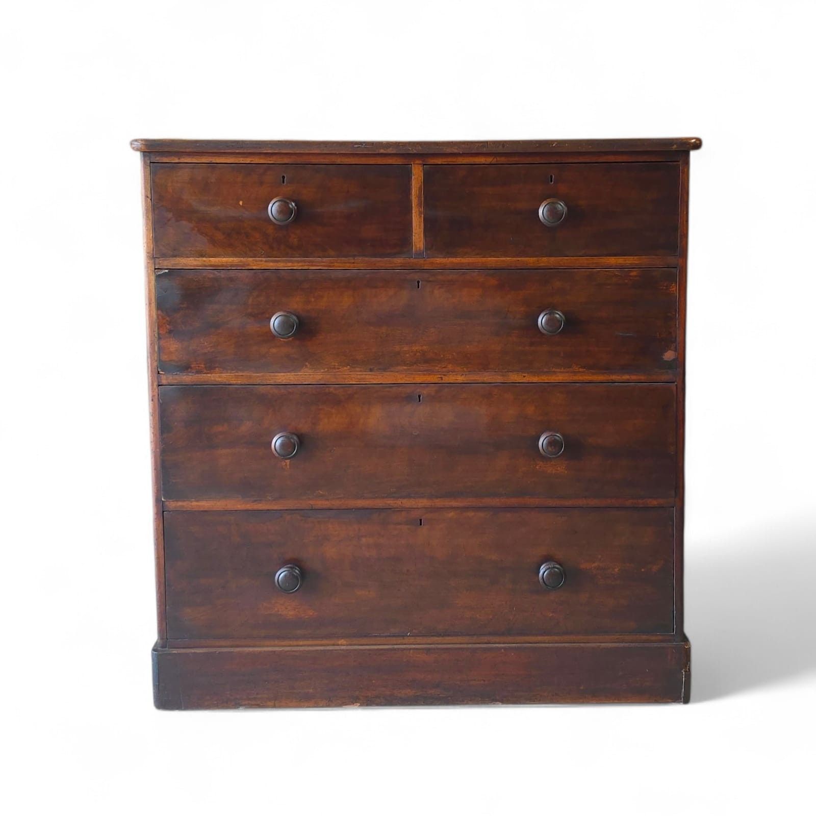 photo vintage Antique Victorian Stained Pine Chest Of Drawers 2 Over 3