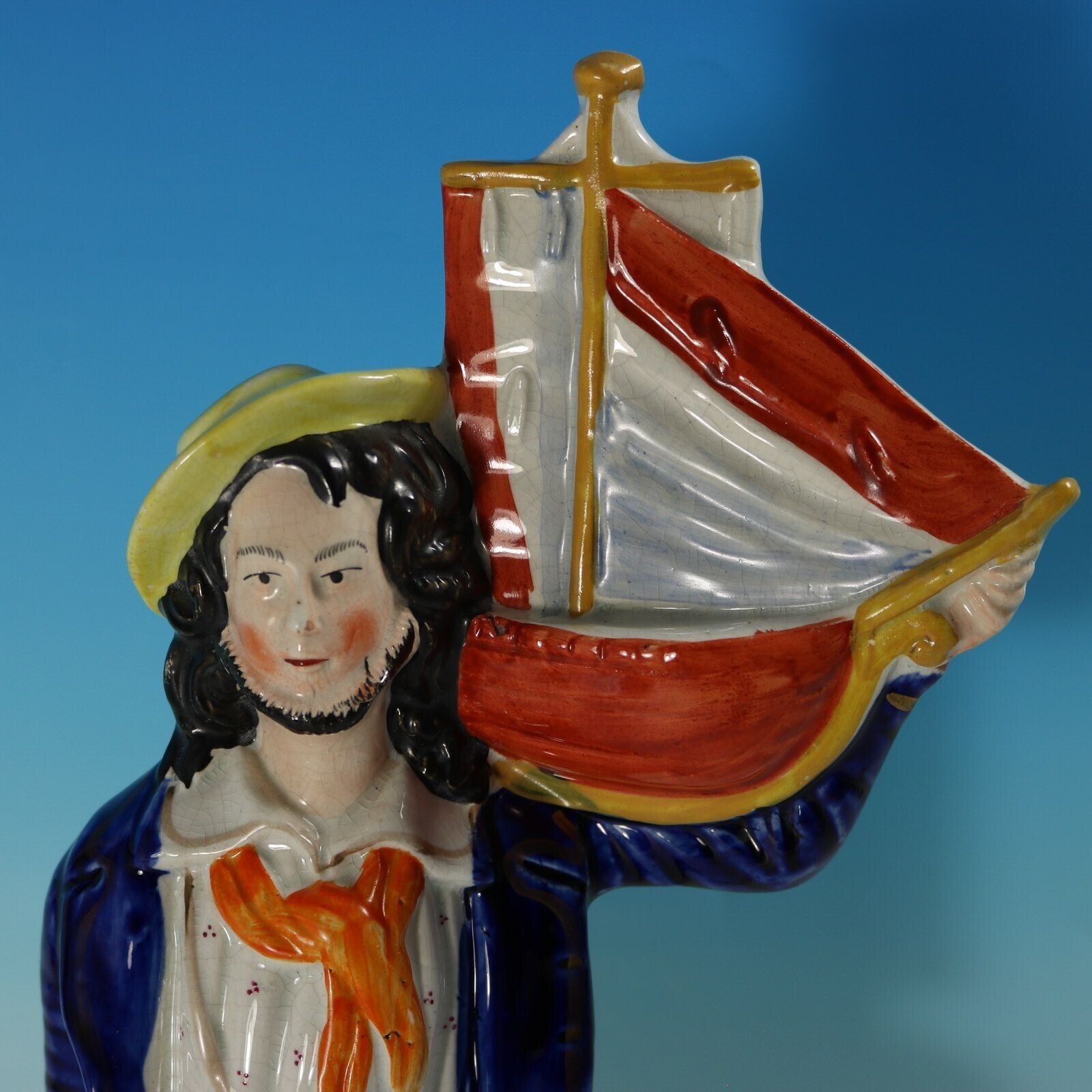 Victorian Staffordshire Pottery Begging Sailor Figure photo buy