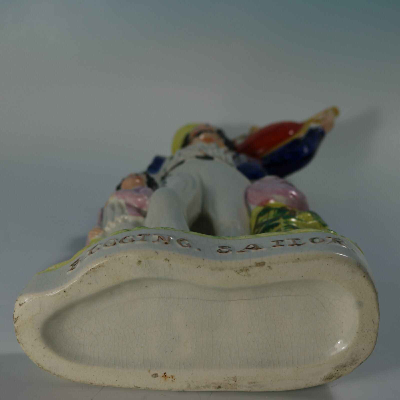 photo furniture Victorian Staffordshire Pottery Begging Sailor Figure