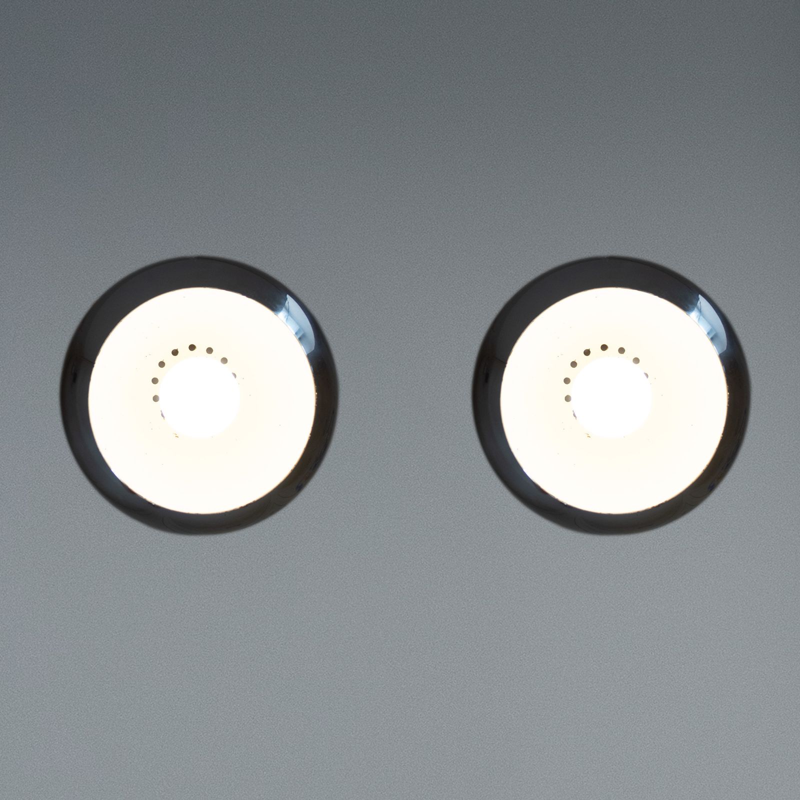 Mid   Century Modern Eye Ball Reggiani Pendant, Italy, Set Of Two photo vintage