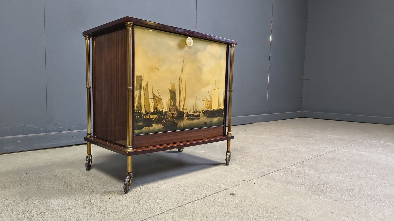 photo for sale Mid Century Modern French Bar Cabinet, 1960s
