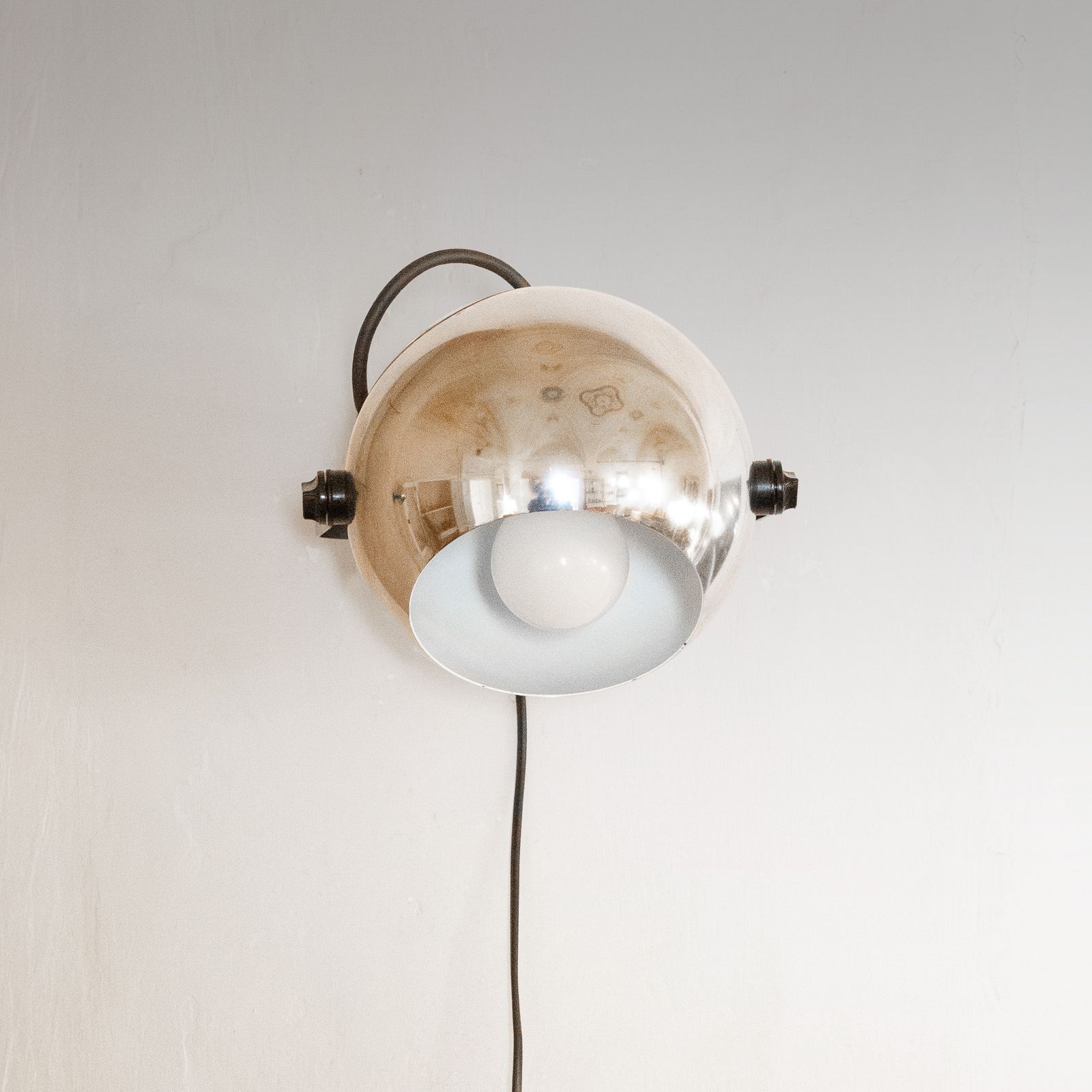 Lighting Pair Of Targetti Sankey "Alta Lite" Chromed Wall Sconces   Space Age Spotlights photo