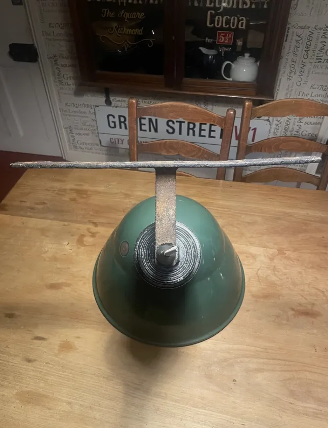 Benjamin Electric Industrial Green Enamel Barn Factory Light 1940 50s photo for sale