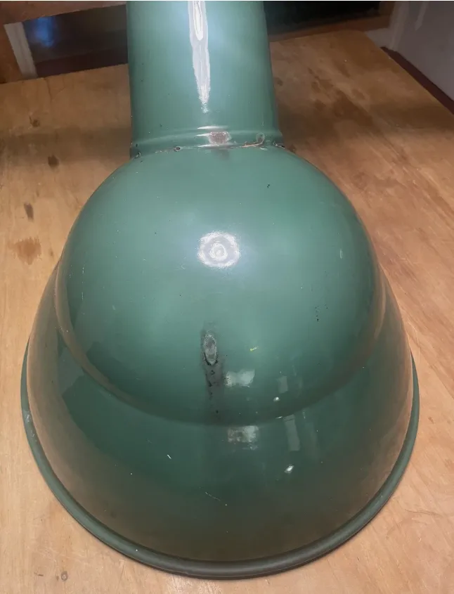photo for sale Benjamin Electric Industrial Green Enamel Barn Factory Light 1940 50s
