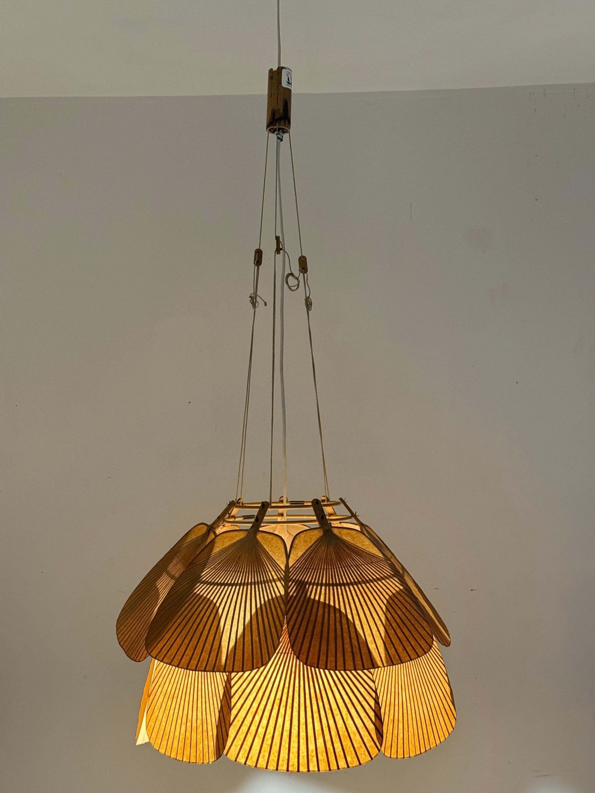 "Uchiwa" Ju Ku Ceiling Pendant Lamp   Ingo Maurer M Design Exceptional As New ! photo Lighting