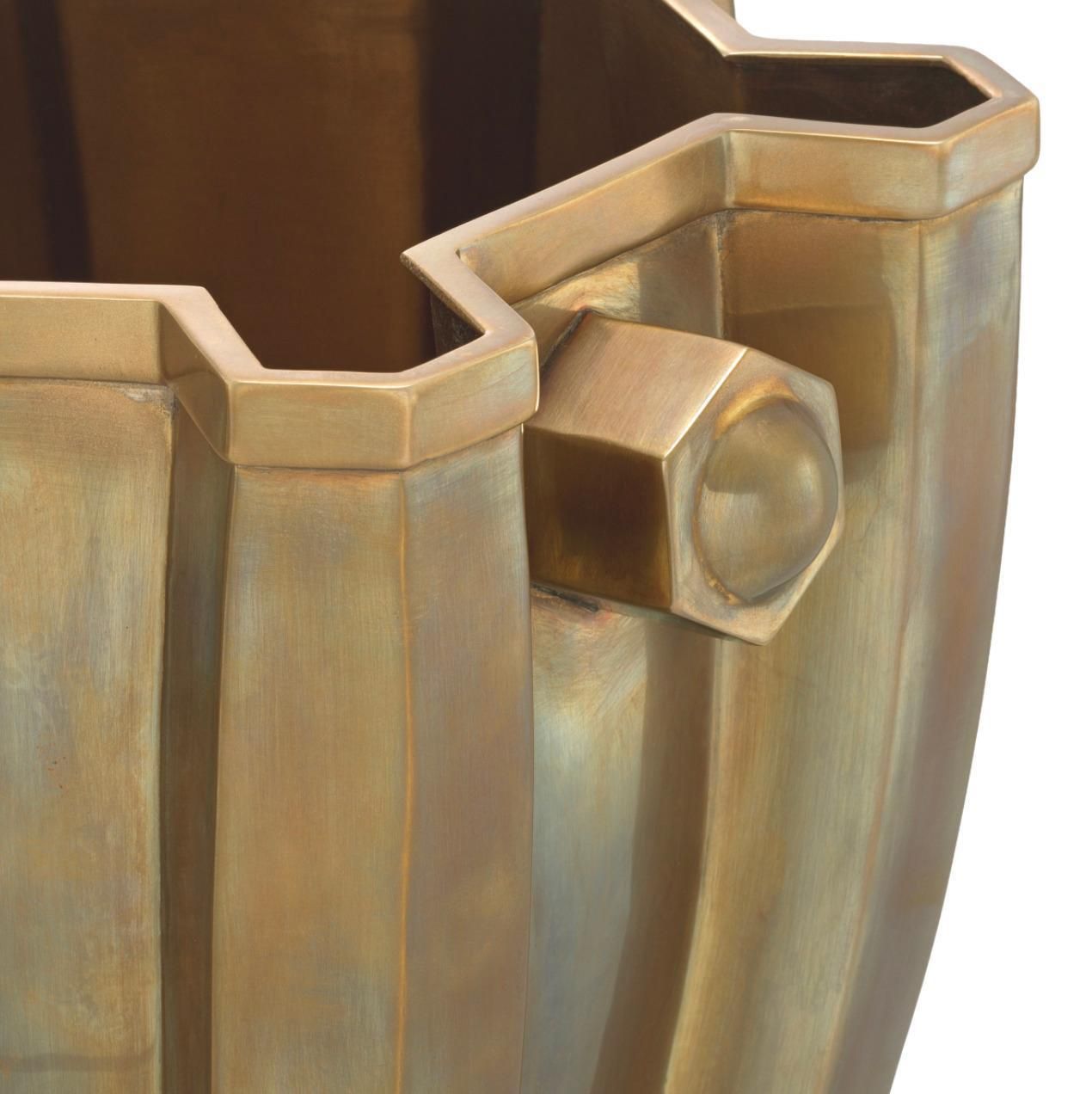 Pair Of Wine Coolers, Vintage Brass Finish, Contemporary photo vintage