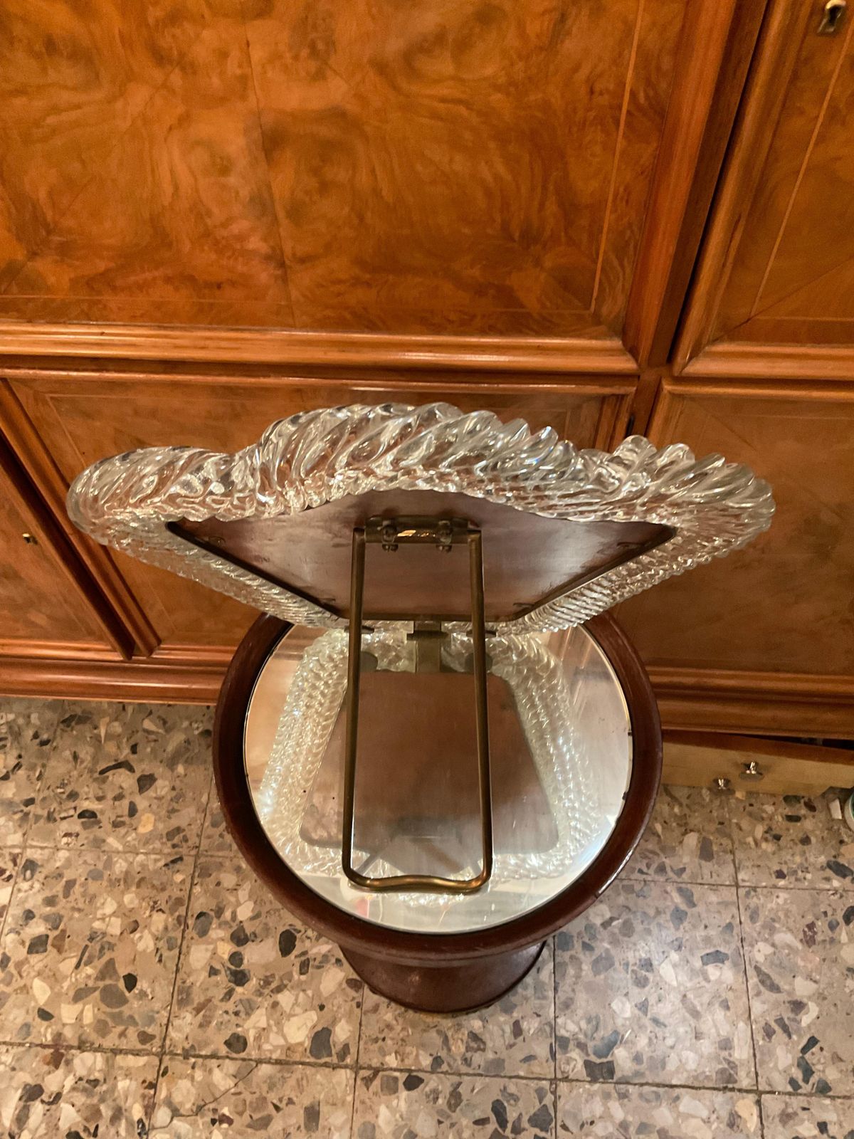 photo furniture Barovier & Toso Table Or Hanging Mirror Murano Glass Italy 1940/50.