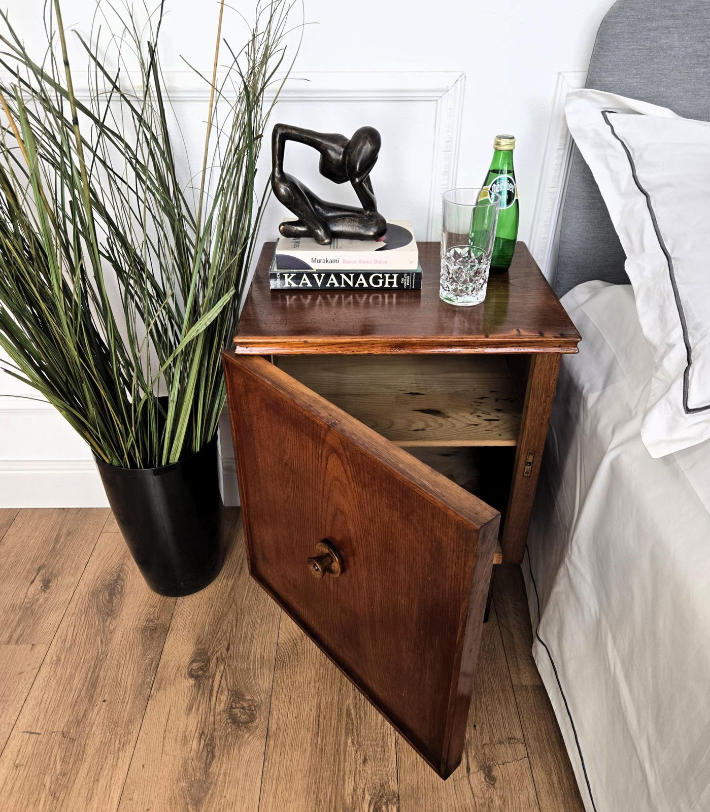 Pair Of Italian Mid Century Wood Night Stands Bedside Tables photo Furniture