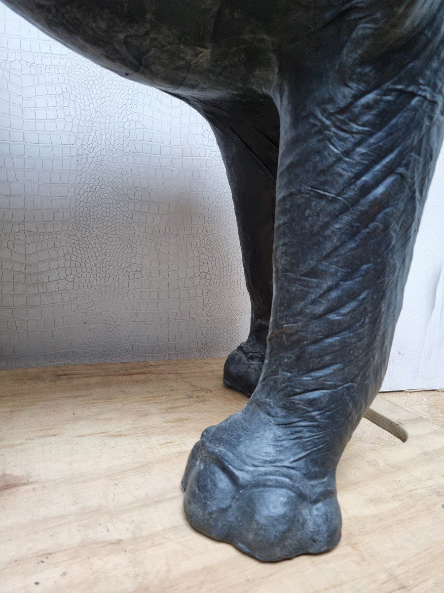 Omersa Leather Elephant With Glass Eyes From Liberty's London, 1930s photo 2053.0