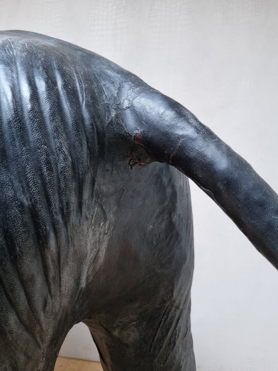 Home Decor Omersa Leather Elephant With Glass Eyes From Liberty's London, 1930s photo