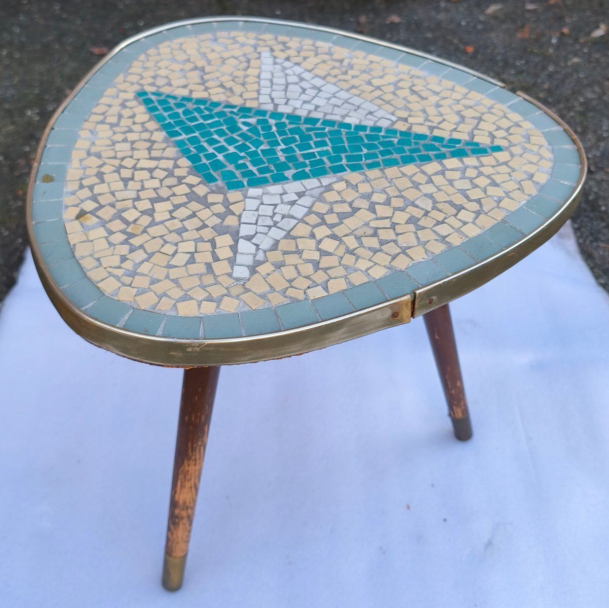 Mosaic Flower And Plant Stand, 1950s photo furniture