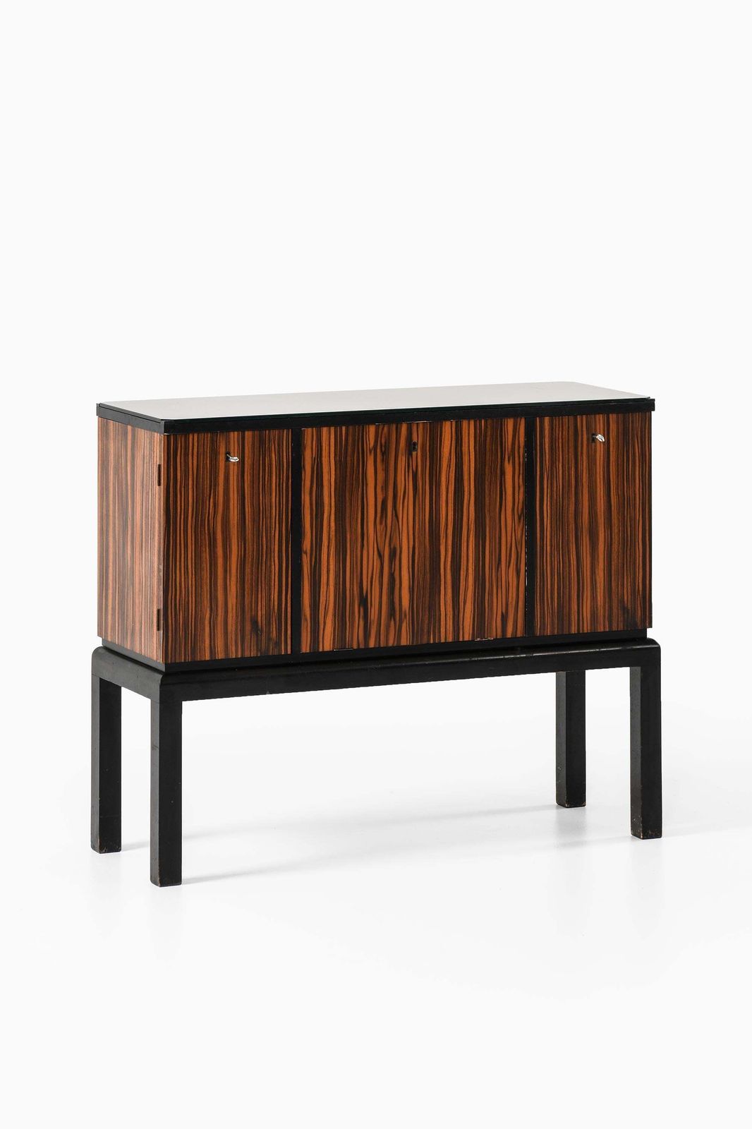 Sideboard In Glass And Lacquer By Otto Schulz, 1940s photo furniture
