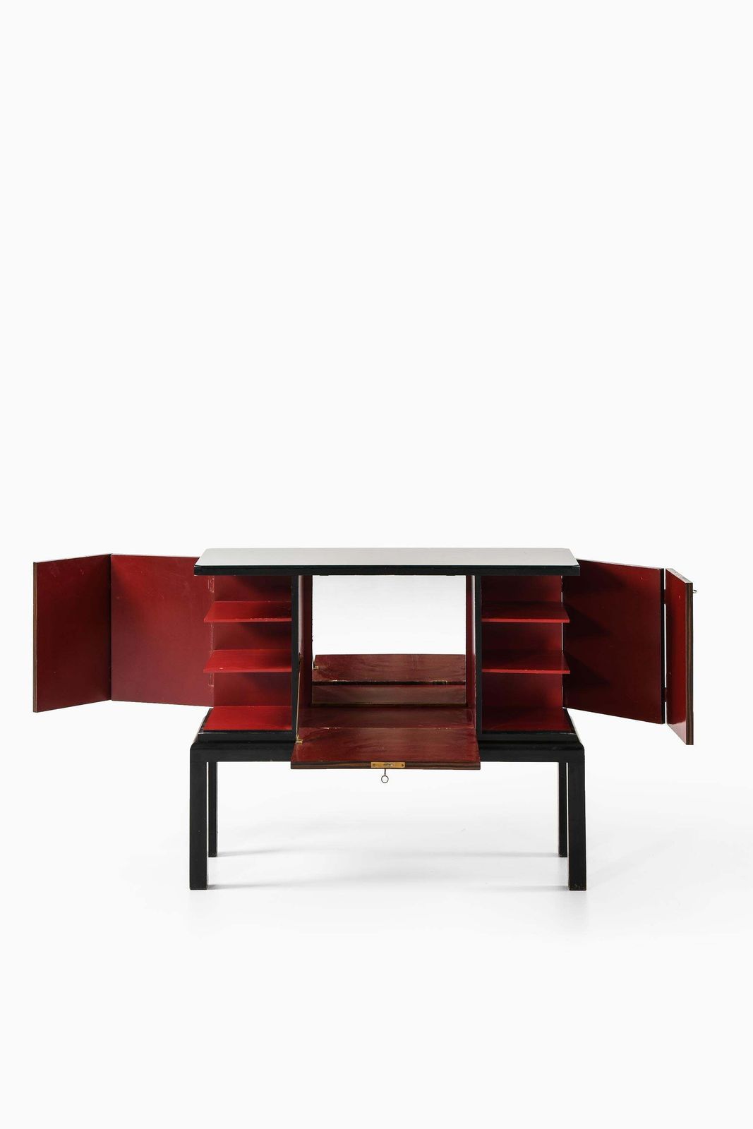 photo furniture Sideboard In Glass And Lacquer By Otto Schulz, 1940s