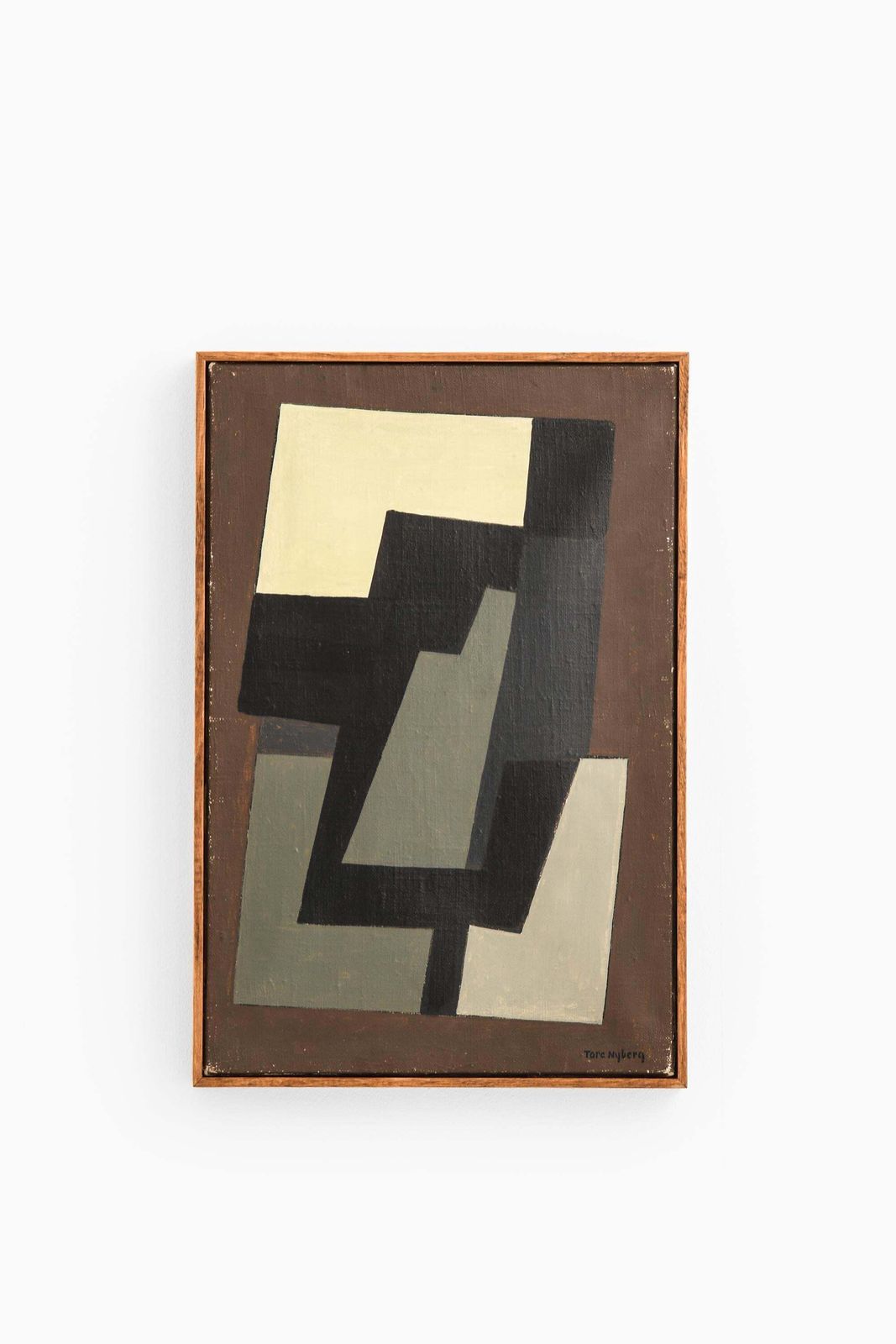 Oil Painting By Tore Nyberg, 1950s photo Art
