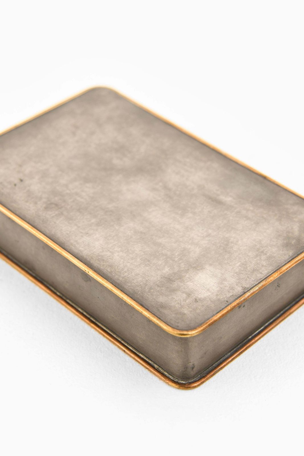 Box In Brass And Pewter By Nils Fougstedt, 1948 photo furniture