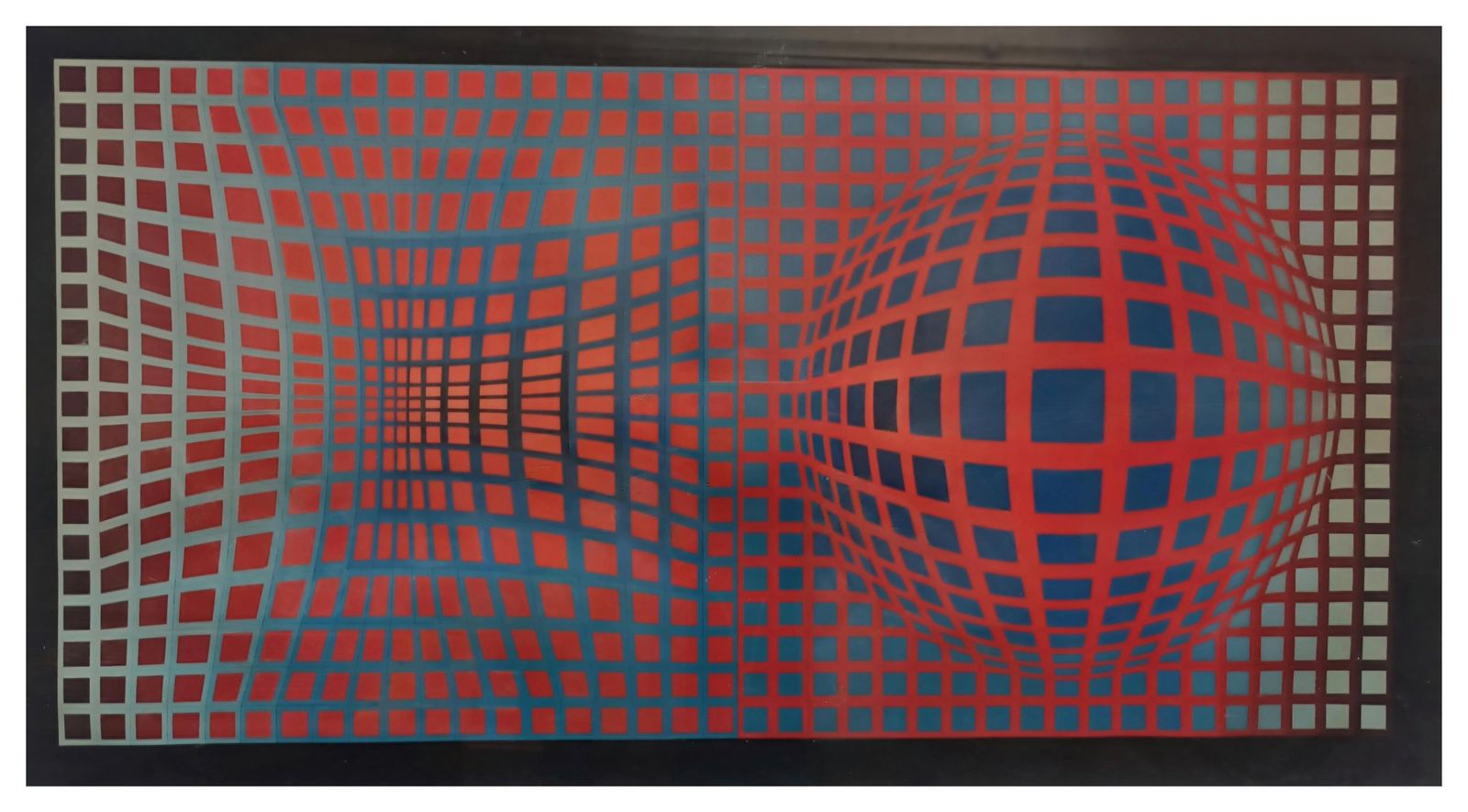 Victor Vasarely For éditions Du Griffon Serigraphy "Vp Rb" , Switzerland 1974 photo furniture