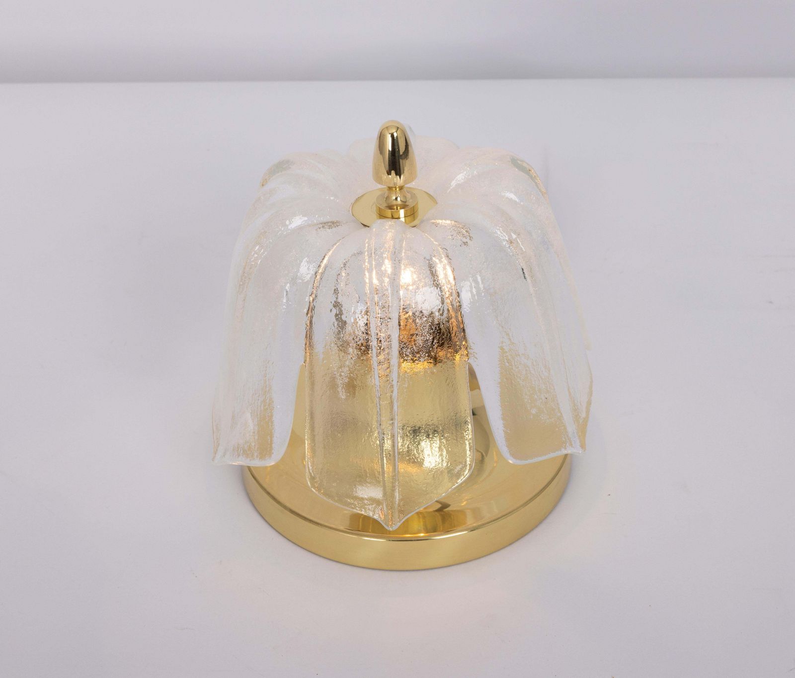 1 Of 6 Petite Round Murano Glass Flush Mount By Limburg, Germany, 1970s photo vinterior