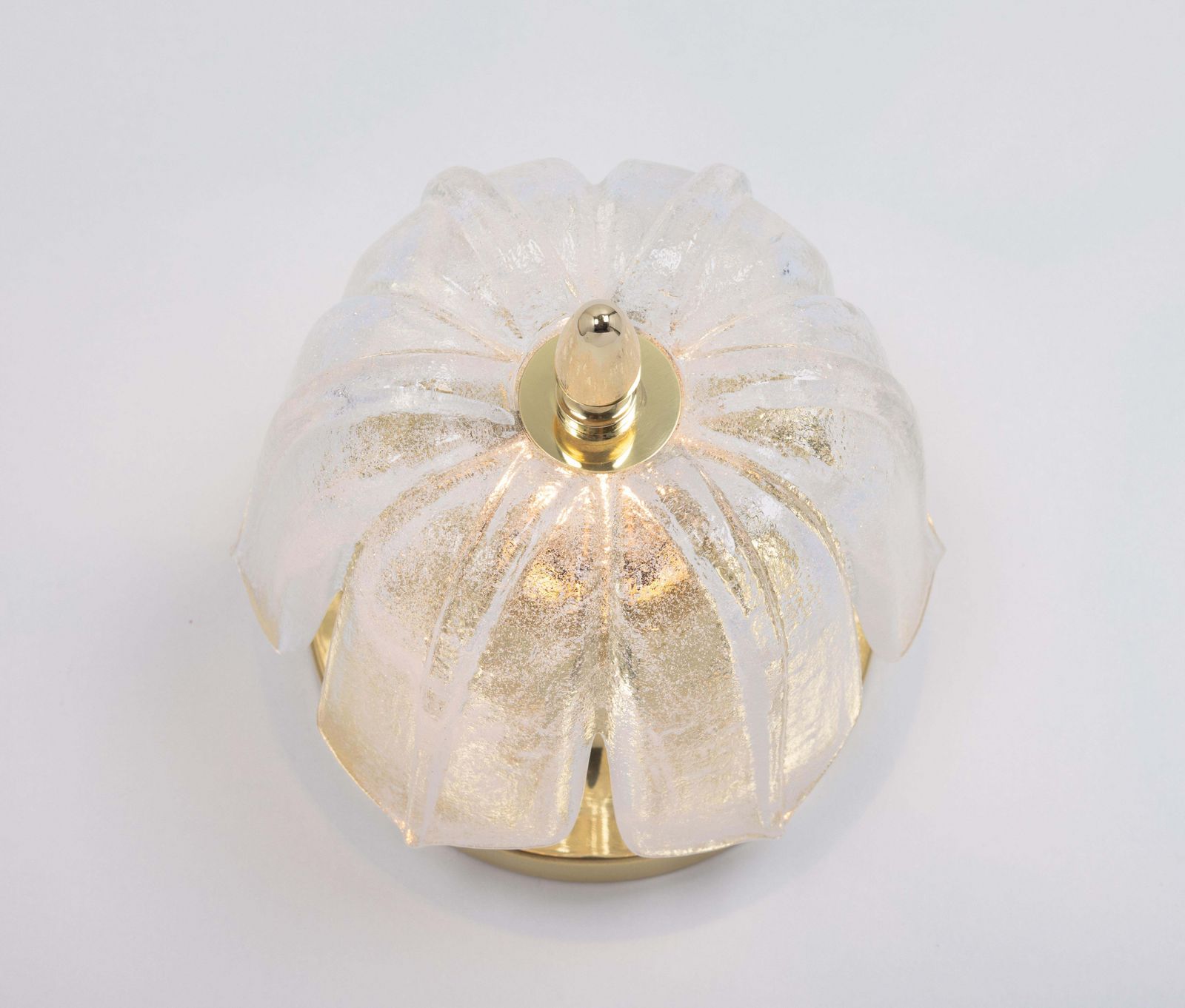 647.0 1 Of 6 Petite Round Murano Glass Flush Mount By Limburg, Germany, 1970s photo