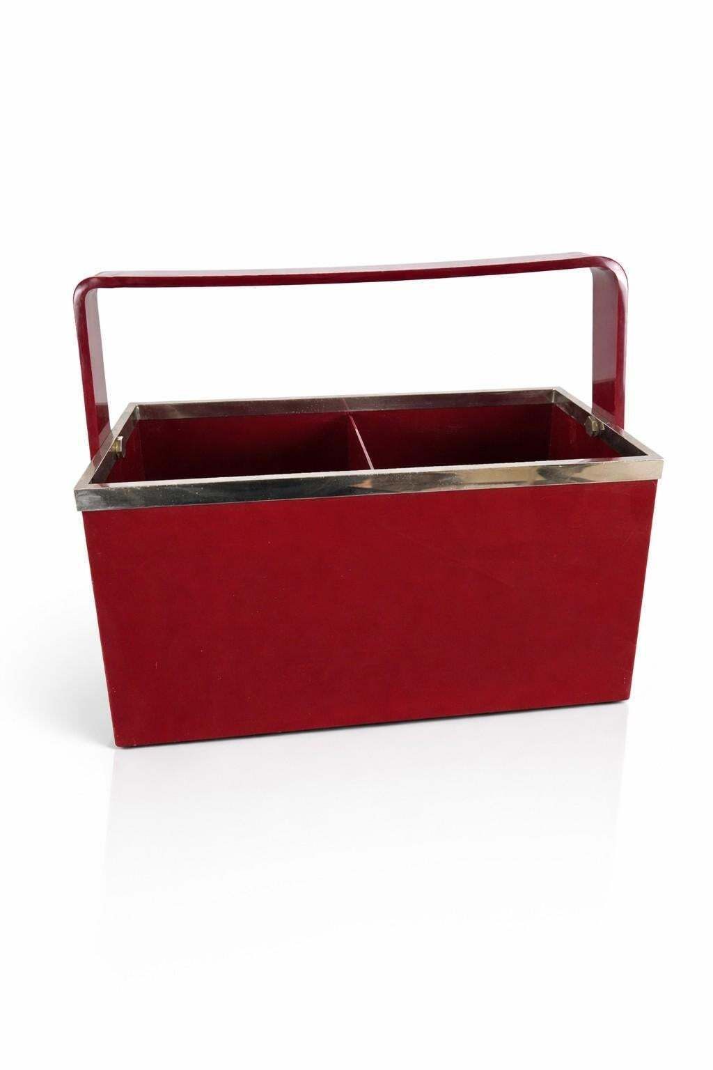 Red Lucite Bottle Stand/Magazine Holder Italy 1960's photo buy