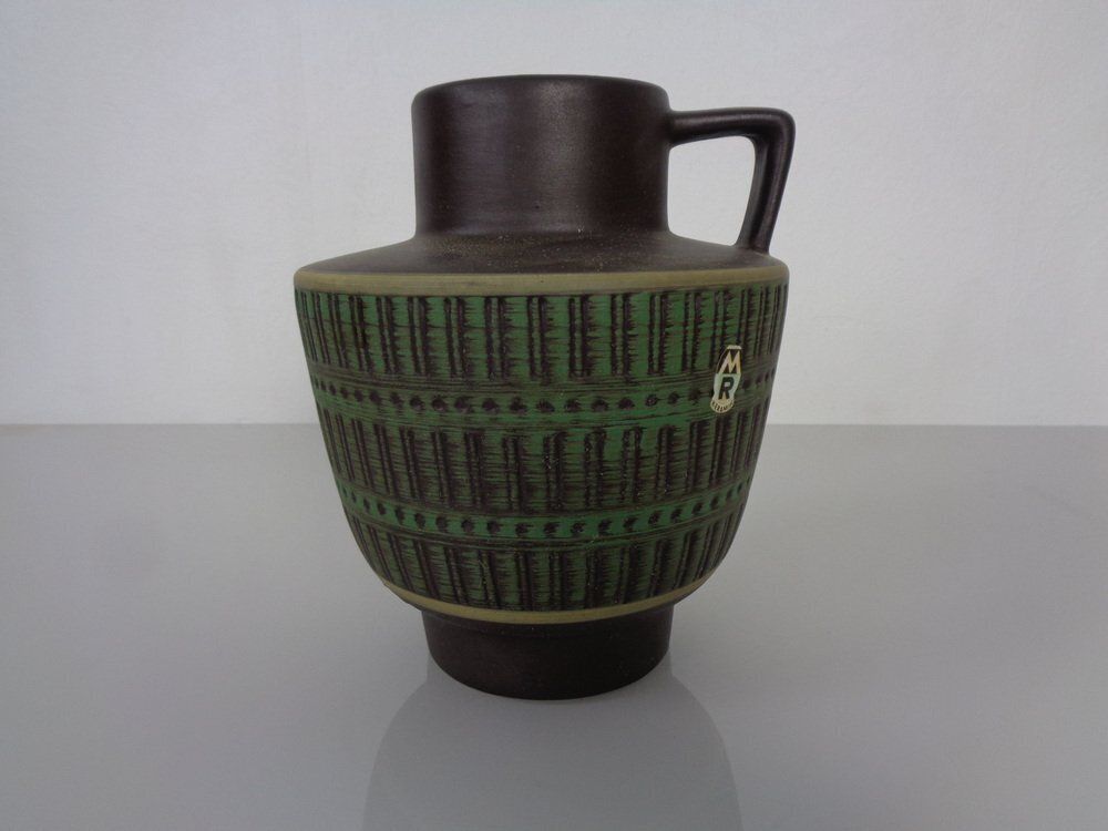 Ceramic 2023/20 R Handle Vase From Marzi & Remy, Germany, 1950s photo Home Decor