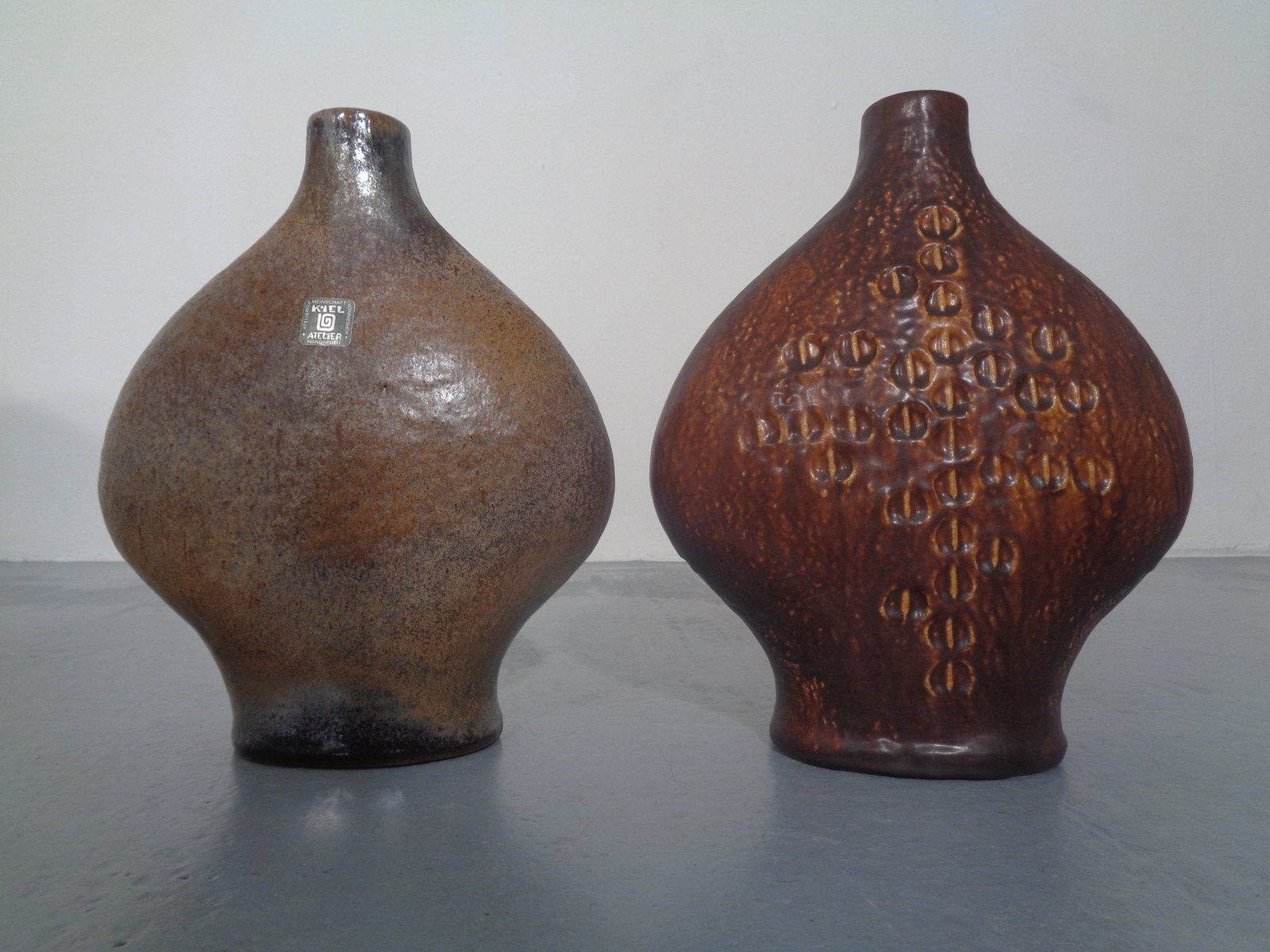 Studio Atelier Ceramic Vases By Gerda Heuckeroth For Carstens Tönnieshof, 1960s, Set Of 2 photo for sale