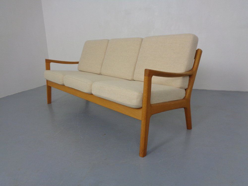 Senator Sofa In Oak By Ole Wanscher For Poul Jeppesen, Denmark, 1960s photo Furniture
