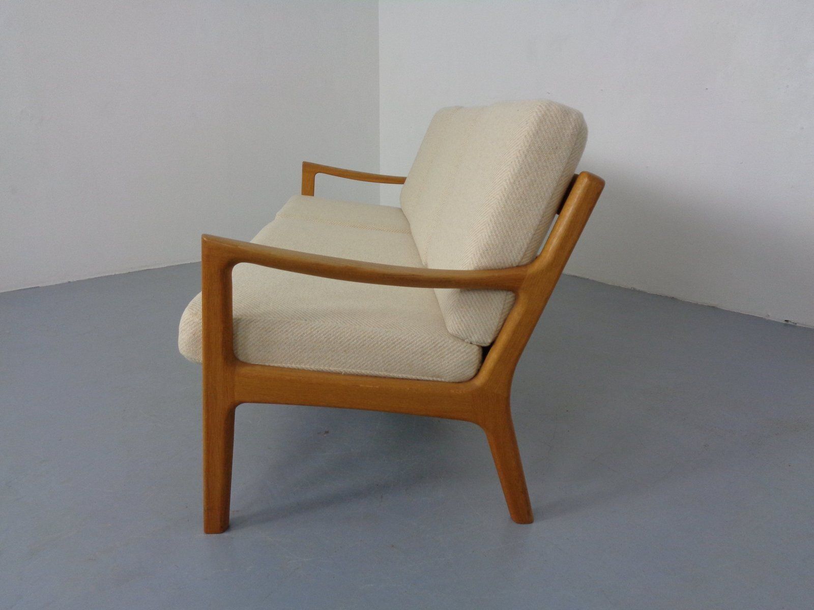 Senator Sofa In Oak By Ole Wanscher For Poul Jeppesen, Denmark, 1960s photo 1725.0