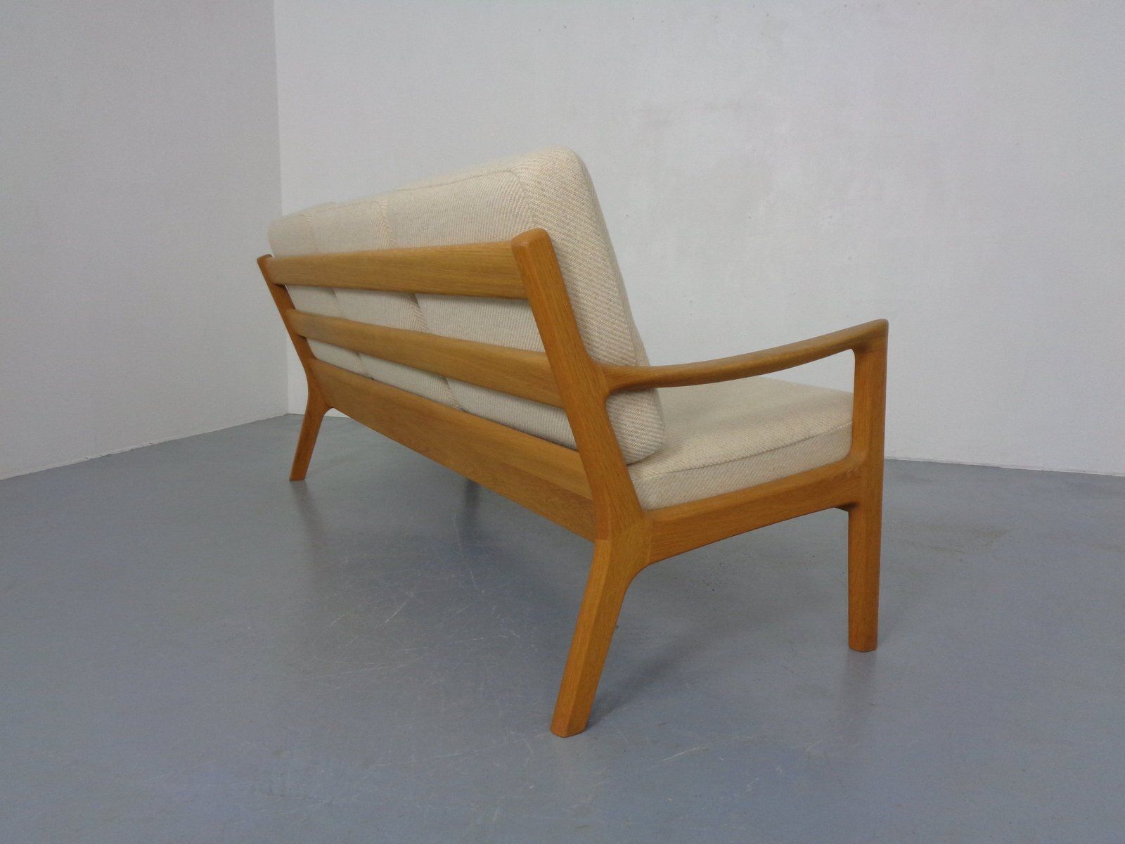 Senator Sofa In Oak By Ole Wanscher For Poul Jeppesen, Denmark, 1960s photo vintage