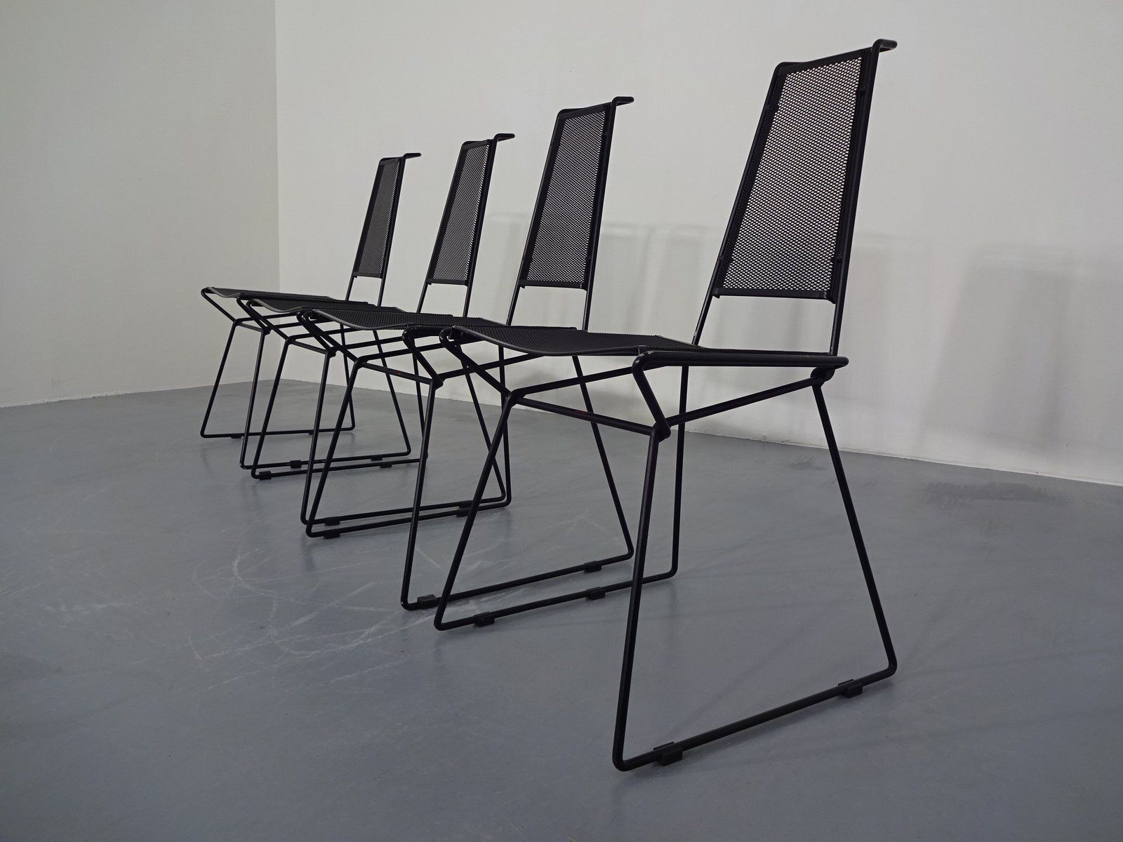 Metal Chairs From Rolf Rahmlow, Germany, 1980s, Set Of 4